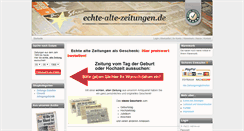 Desktop Screenshot of echte-alte-zeitungen.de